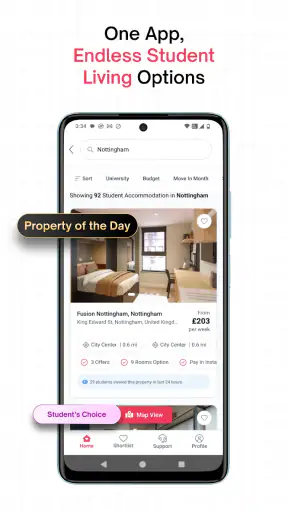amber: find student apartments screenshot