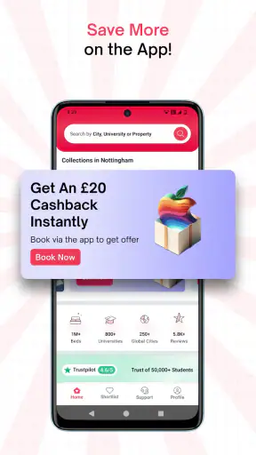 amber: find student apartments screenshot