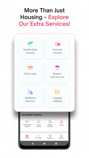 amber: find student apartments screenshot