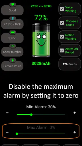 Battery Alarm PRO screenshot