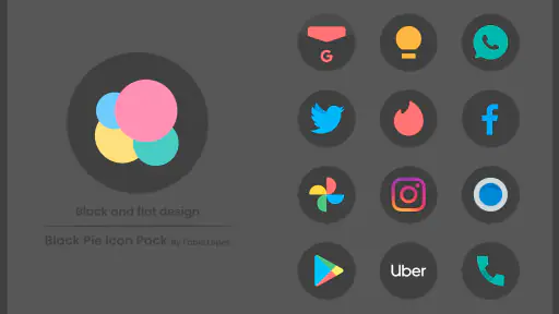 Black Pie - Icon Pack screenshot