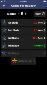Ceiling Fan Balancer screenshot