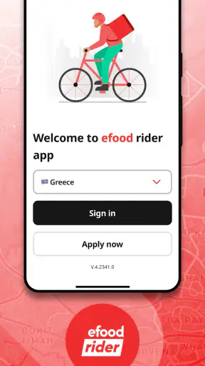 efood rider app screenshot