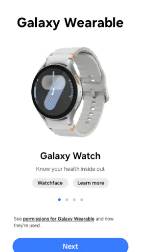 Galaxy Wearable (Samsung Gear) screenshot