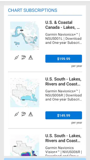 Garmin ActiveCaptain® screenshot