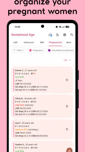 Gestational Age (baby's age) screenshot