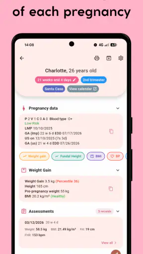 Gestational Age (baby's age) screenshot