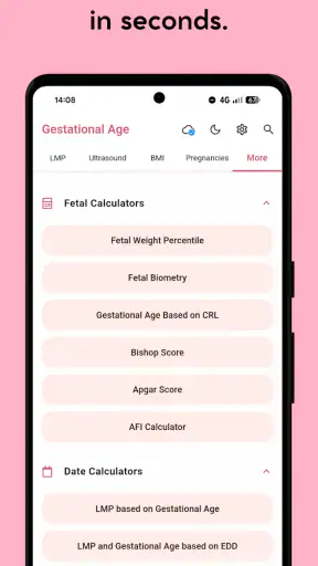 Gestational Age (baby's age) screenshot