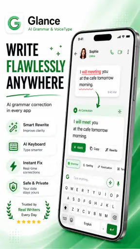 Glance: Grammar & AI Keyboard screenshot