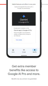 Google One screenshot