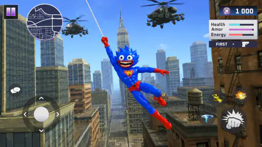Huggy Rope Hero: City Crime screenshot