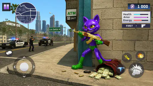 Huggy Rope Hero: City Crime screenshot