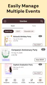 Invitation Maker & Event RSVP screenshot