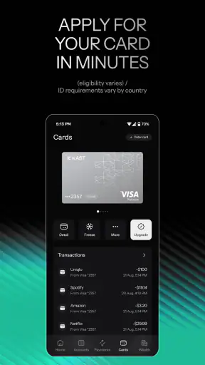 KAST: Global USD Account screenshot