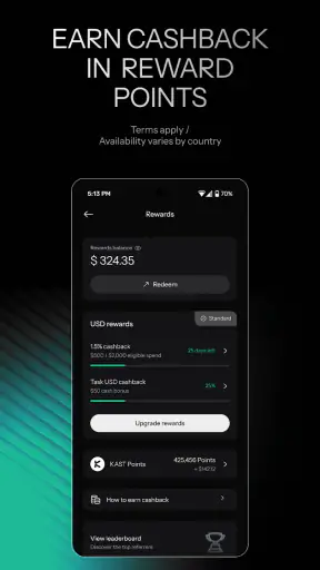 KAST: Global USD Account screenshot