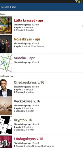 Korsord.se screenshot