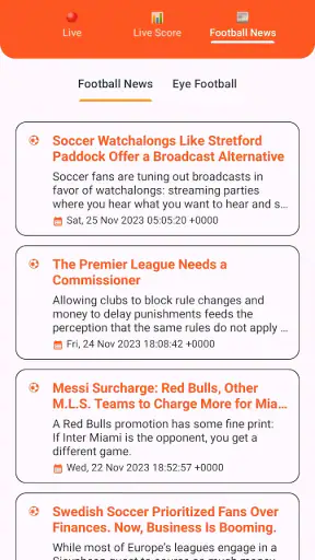 Live Football TV HD Streaming screenshot