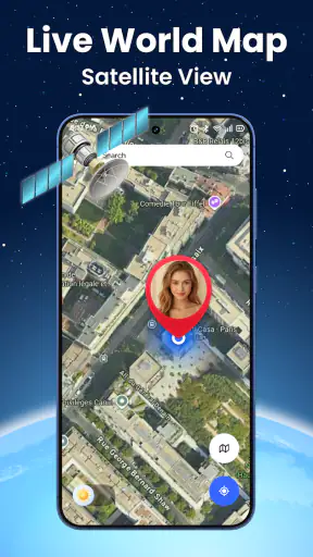 Live World Map: Satellite View screenshot