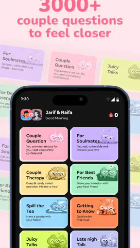 Lovora: Couple Games & Widgets screenshot