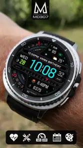 MD307 Digital watch face screenshot