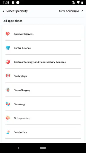 myFortis screenshot