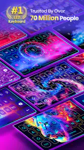 Neon LED Keyboard: RGB & Emoji screenshot