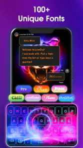 Neon LED Keyboard: RGB & Emoji screenshot