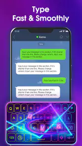 Neon LED Keyboard: RGB & Emoji screenshot