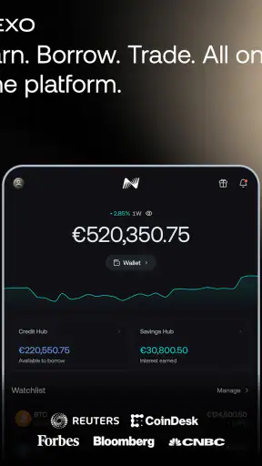 Nexo: Crypto Wealth Platform screenshot