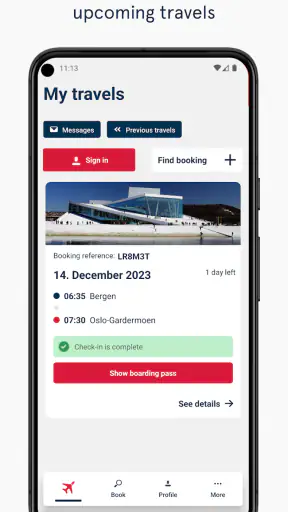 Norwegian Travel Assistant screenshot