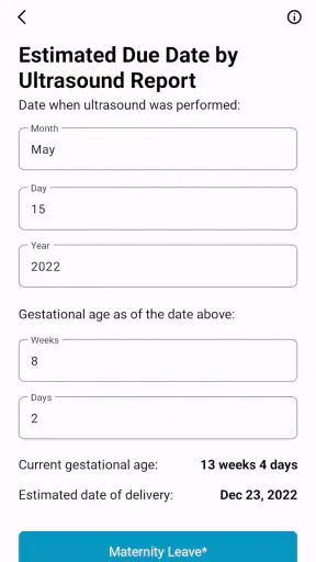 Obstetric Calculator screenshot