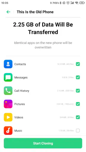 OPPO Clone Phone screenshot