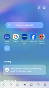 Samsung Browser screenshot