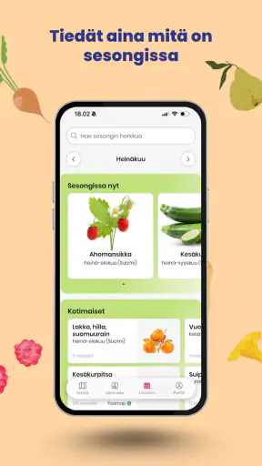 Satokausi®-sovellus screenshot