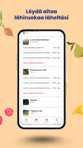 Satokausi®-sovellus screenshot