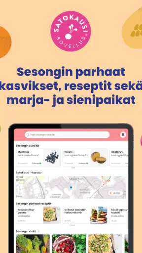 Satokausi®-sovellus screenshot