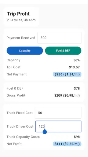 Toll Calculator GPS Navigation screenshot