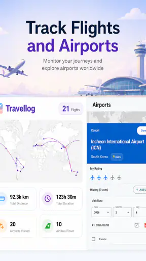 Travelog: Travel Map Tracker screenshot