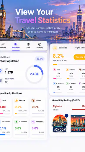 Travelog: Travel Map Tracker screenshot