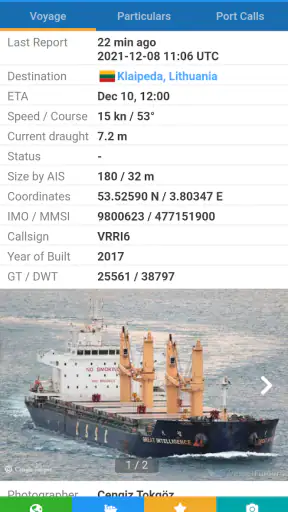 VesselFinder screenshot
