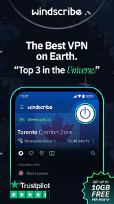 Windscribe VPN screenshot