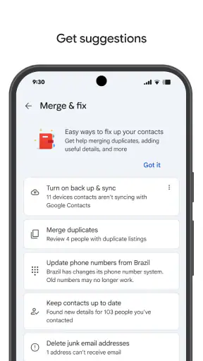 Επαφές screenshot