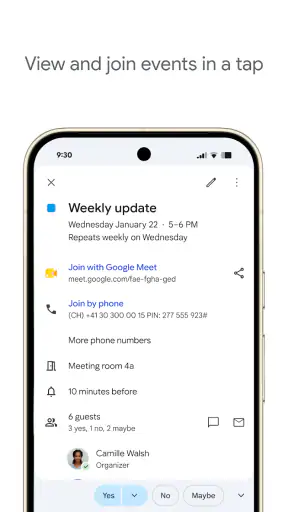 Ημερολόγιο Google screenshot