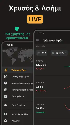 Τιμές Χρυσού και Ασημιού screenshot