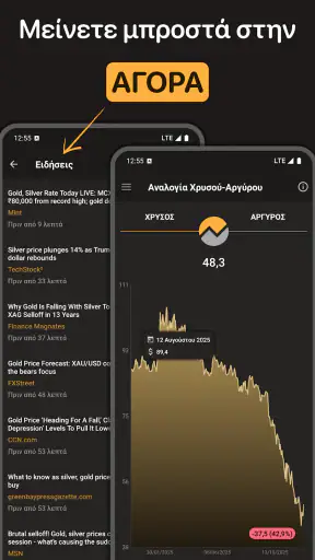 Τιμές Χρυσού και Ασημιού screenshot