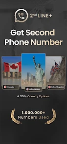 2nd Line+ Phone Number & eSIM screenshot