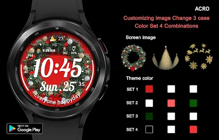 ACRO Happy Christmas Watchface screenshot