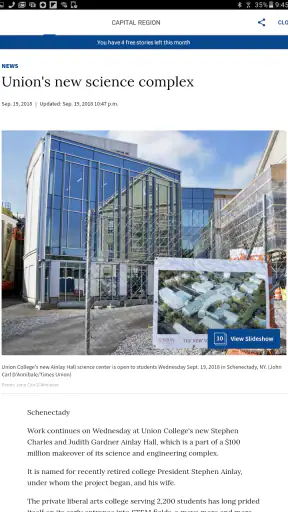 Albany Times Union News screenshot