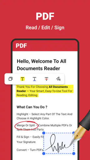 All Document Reader: PDF/Word screenshot