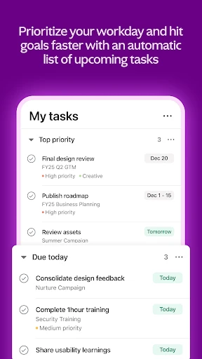 Asana: Where work connects screenshot